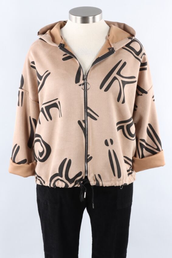 Print Jacket - Beige