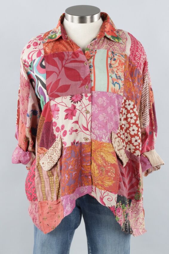 Patchwork Sunrise Top - Pink Multi #3