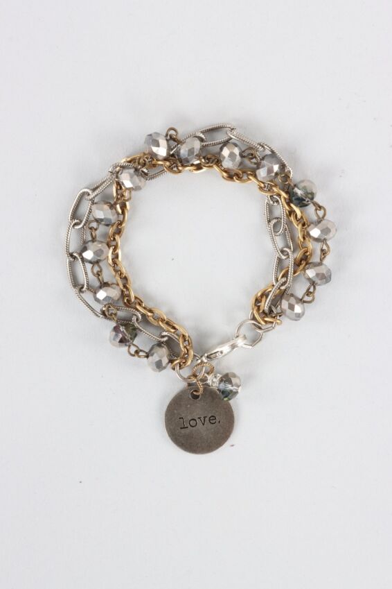 Multi Chain Bracelet - Love