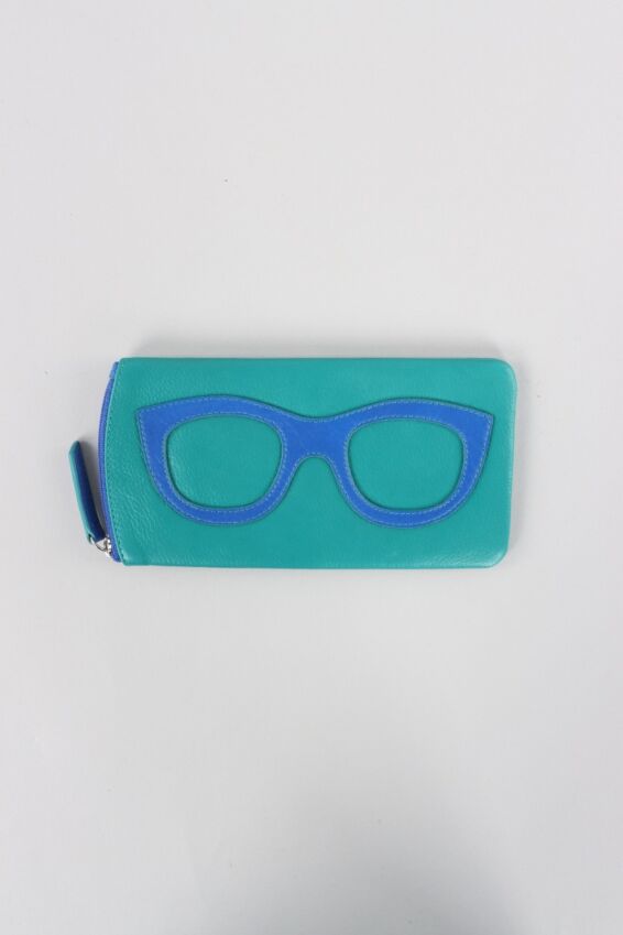 Eyeglass Case - Aqua & Cobalt