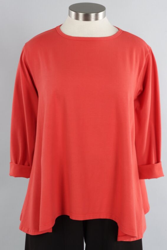 Longer Angel Tee - Ruby Rhubarb