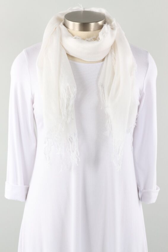 Tissue Solid Scarf - Brilliant White