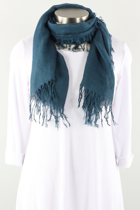 Tissue Solid Scarf - Ocean Blue