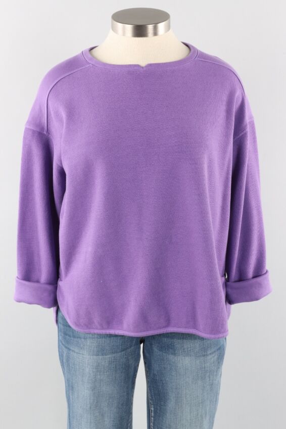 Drop Shoulder Top Plus - Periwinkle