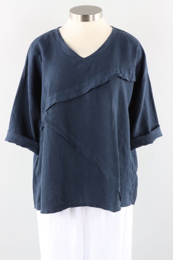 V-Neck Pullover - Midnight