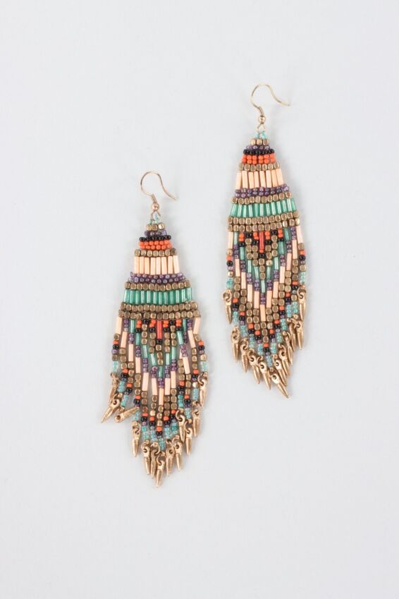 Beaded Chandelier Earring - Spring Mix