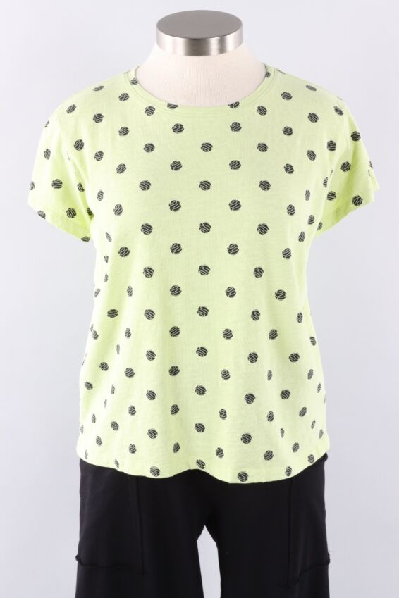 Short Sleeve Tee Plus - Limeade Squiggle Dot
