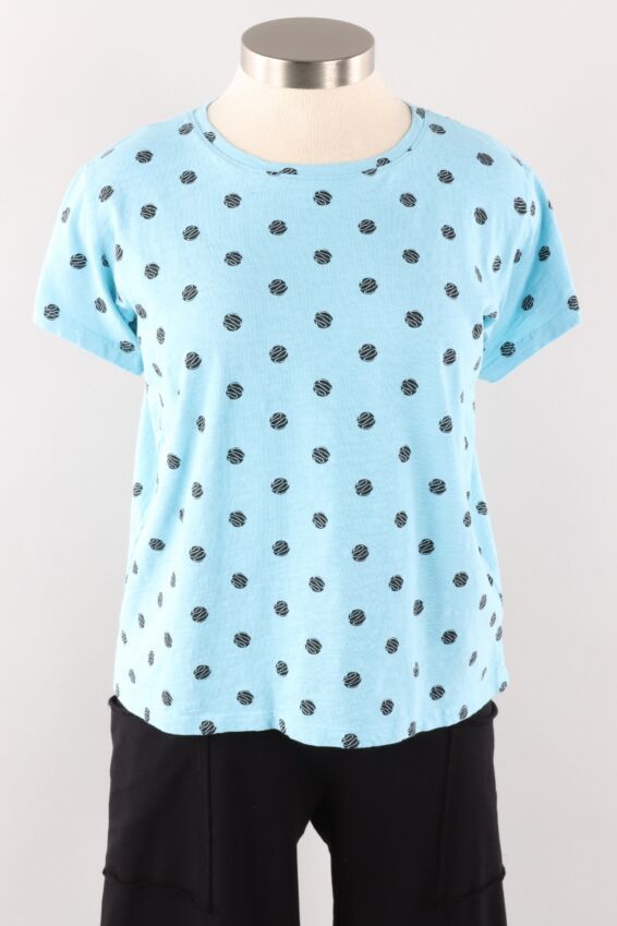 Short Sleeve Tee Plus - Peacock Squiggle Dot