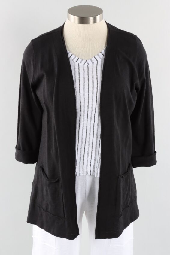 Open Front Cardigan - Black