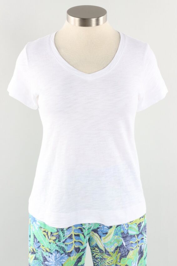 V-Neck Tee - White