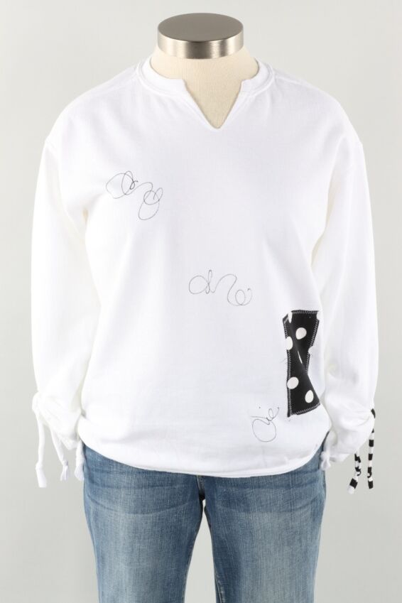 Tie Pullover Plus - White