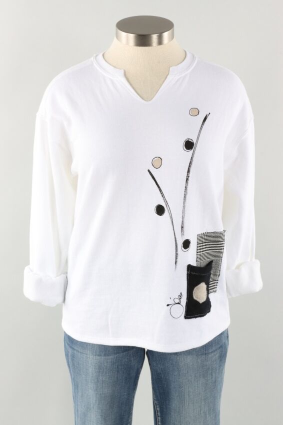 Karla Pullover - White Pebbles