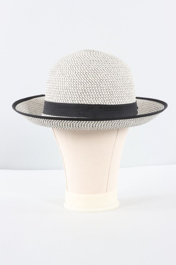 Darby Hat - Ivory & Black
