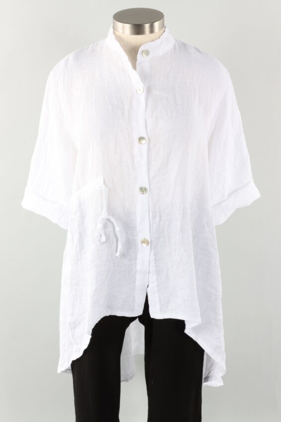 High Low Jacket - White