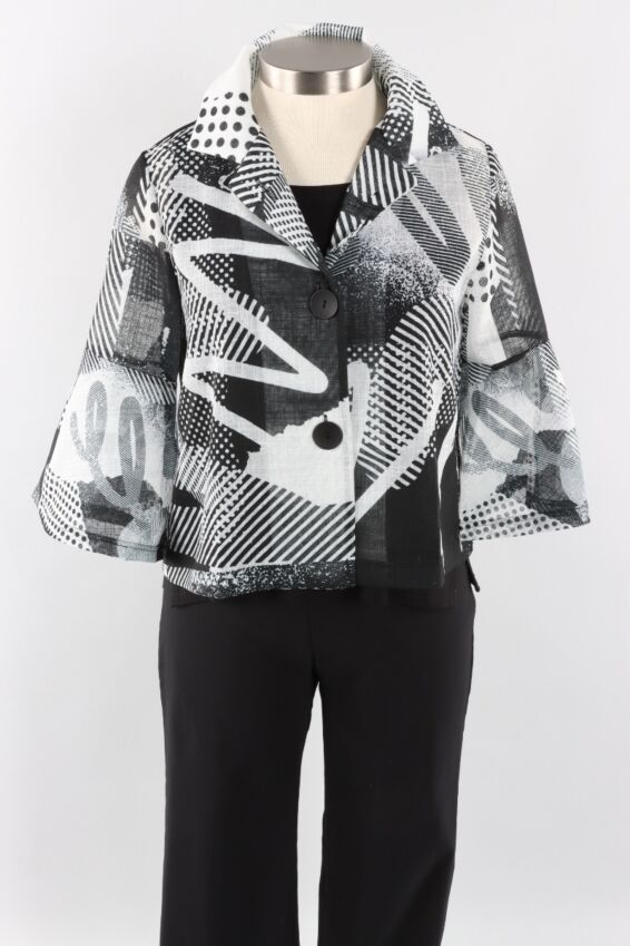 Crop Jacket - Black & White