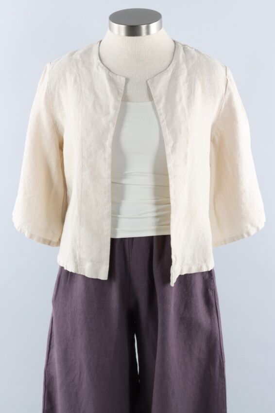 Calla Jacket - Tapioca Heavy Linen