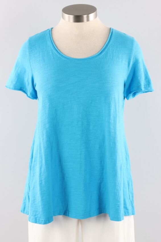 Short Sleeve Top Plus- Ocean