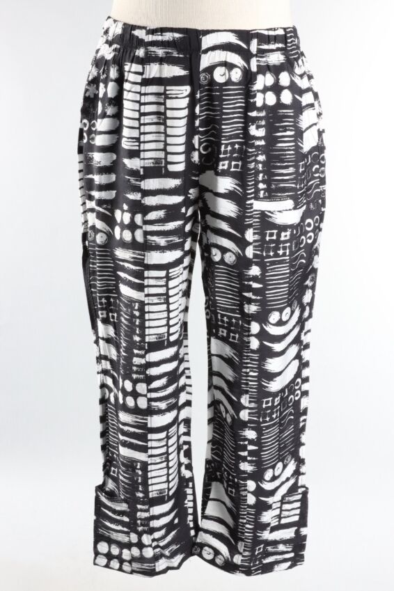 Printed Pant Plus - Black