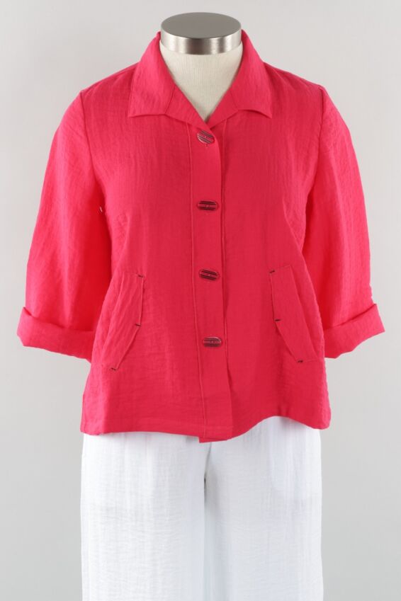 Pleat Back Jacket - Rose