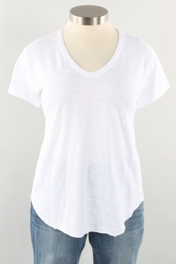 V-Neck Tee - White