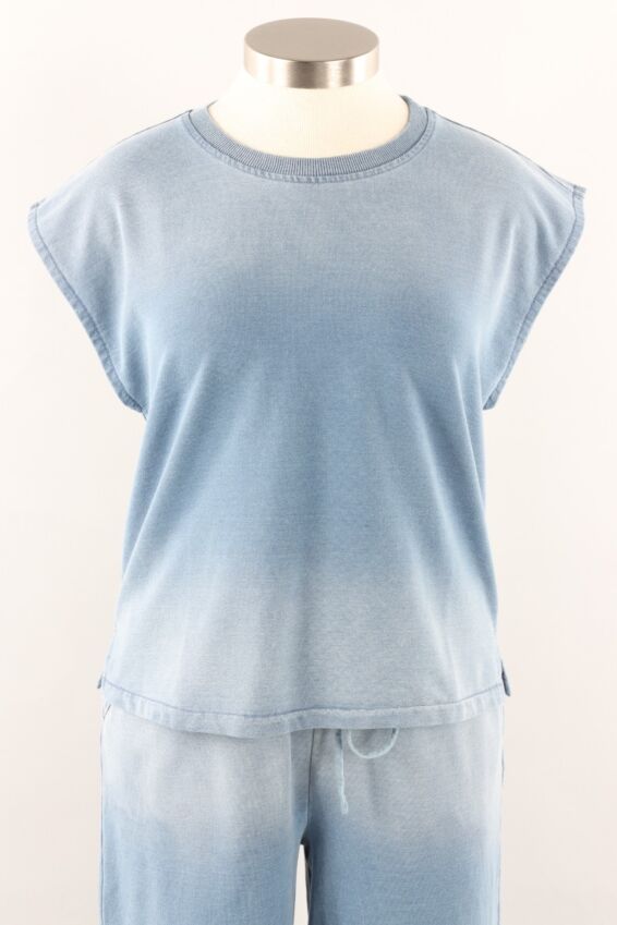 Cap Sleeve Tee - Chambray