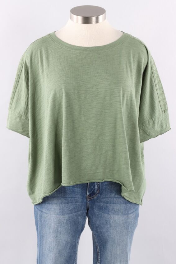 Oversized Boxy Crew Plus - Mint Moss