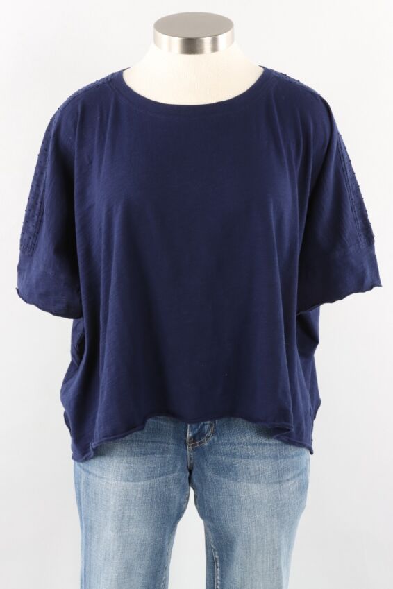 Oversized Boxy Crew Plus - Navy