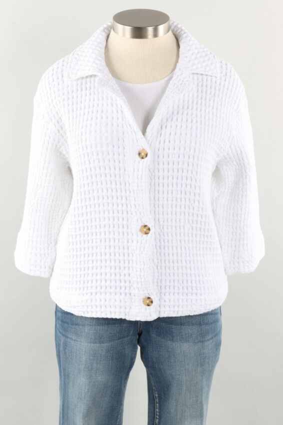 Waffle Jacket - White