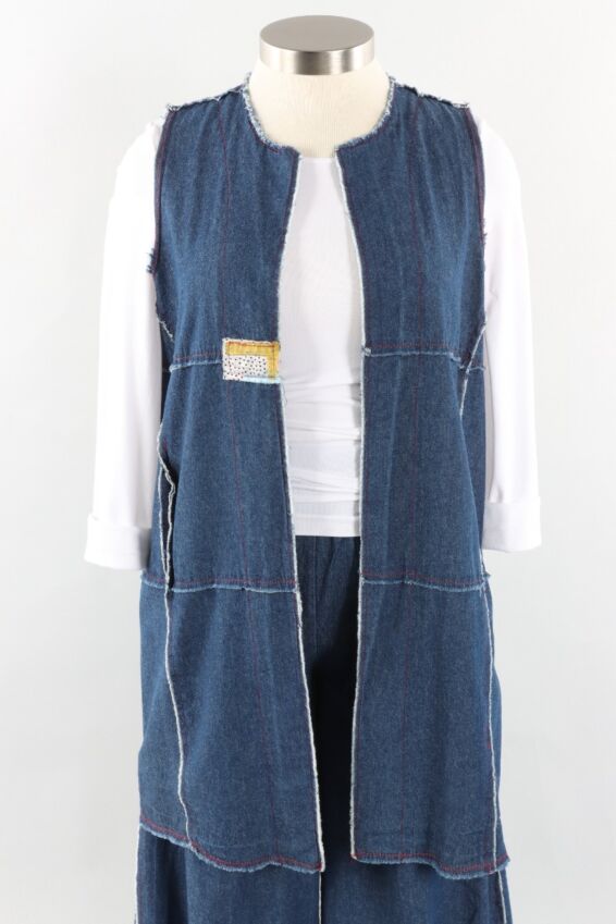 Pieced Vest - Denim