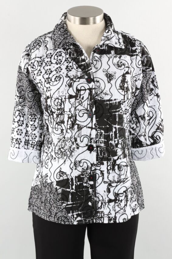 Reversible Hope Jacket Plus - Black & White