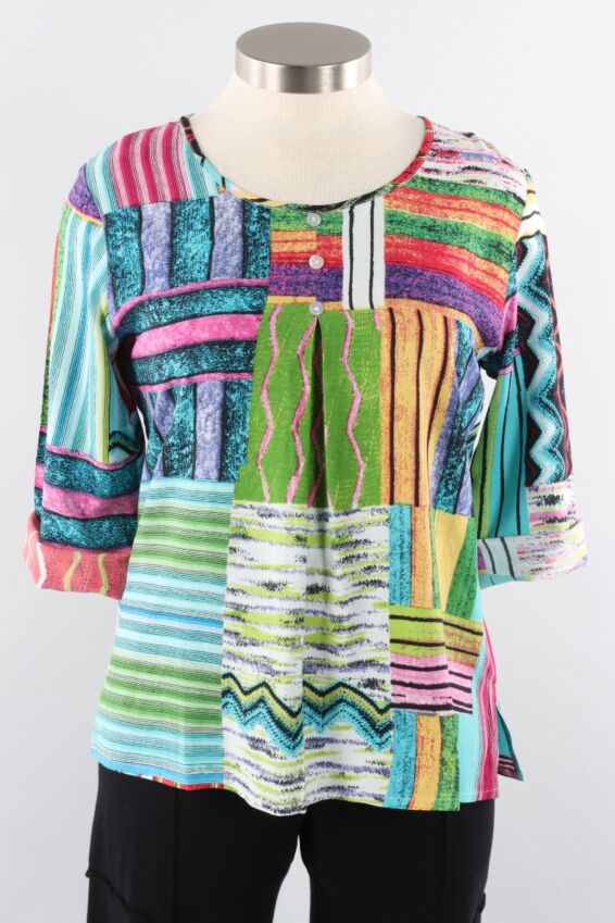 Scoop Neck Top - Ellen Print