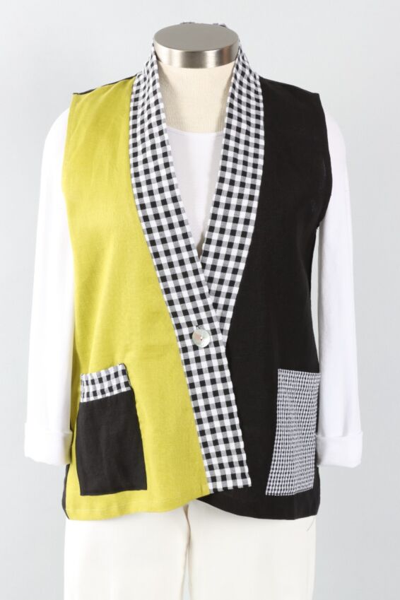 Single Button Vest Plus - Kiwi