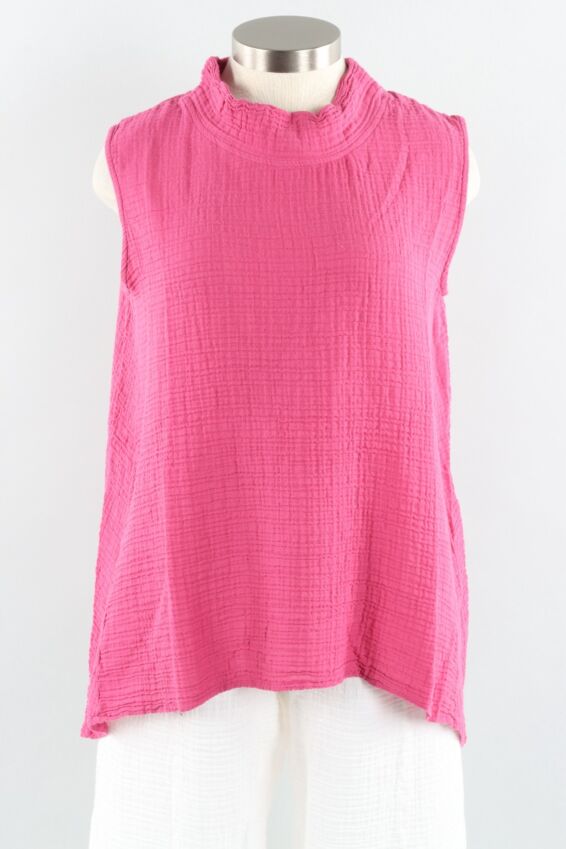 Harlow Tunic Plus - Raspberry Gauze