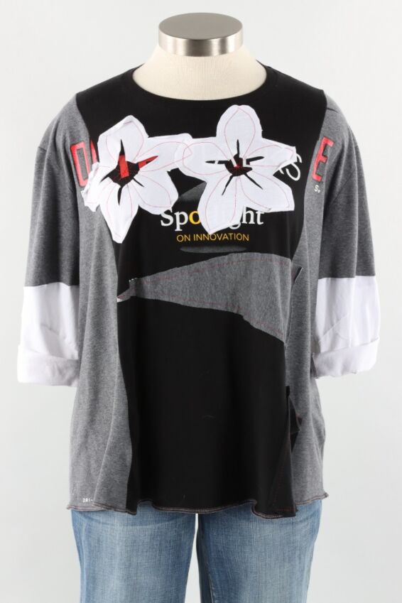 Blossom Tee - Black & Grey #1