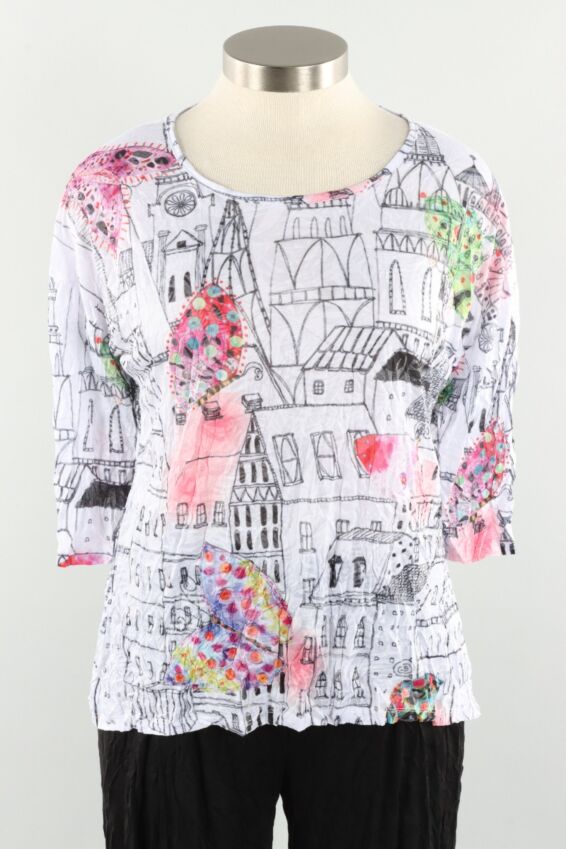 Button Back Top - Butterfly