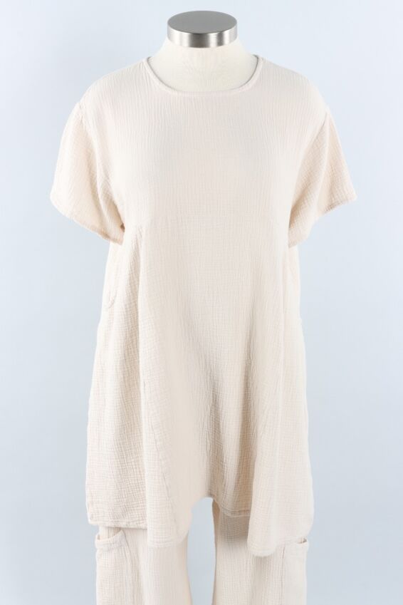 Mara Tunic - Tapioca Gauze