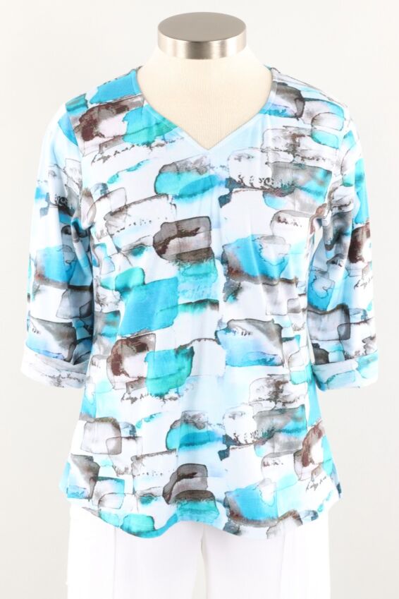 V-Neck Top - Hollis Print