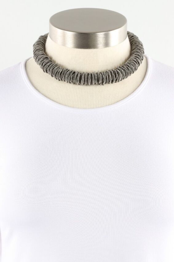 Spring Ring Necklace - Slate