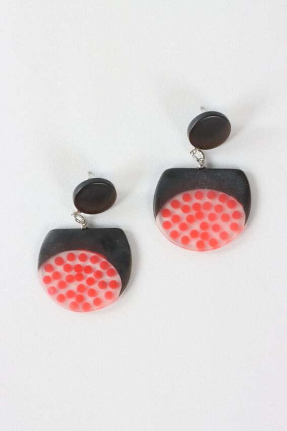 Stella Earring - Black & Red