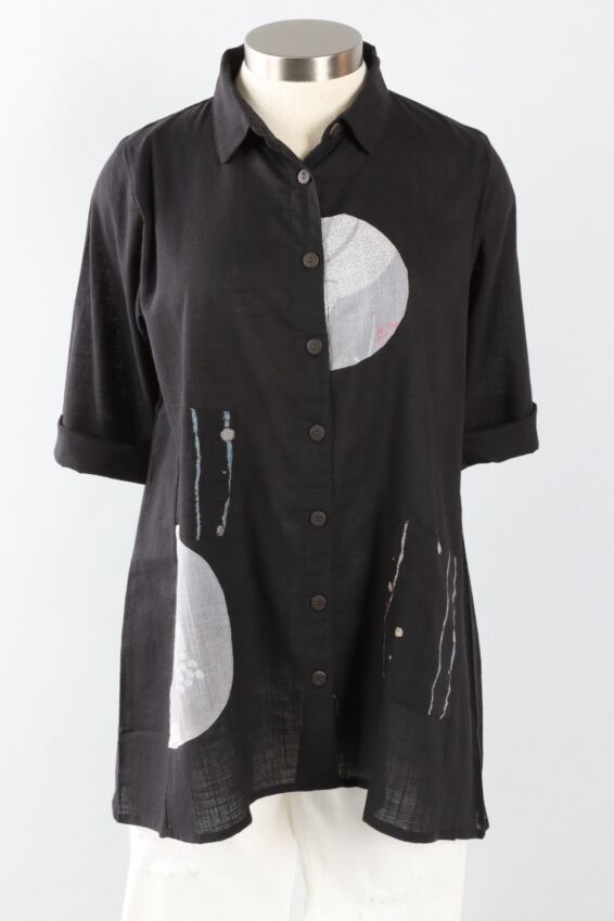 Circle Patch Jacket - Black