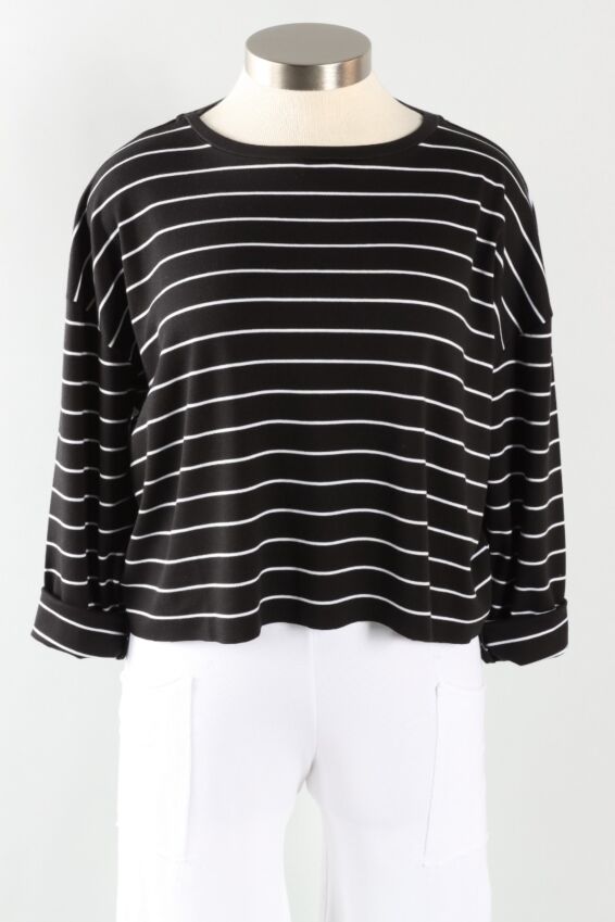 Mini Boxy Tee - Black & White