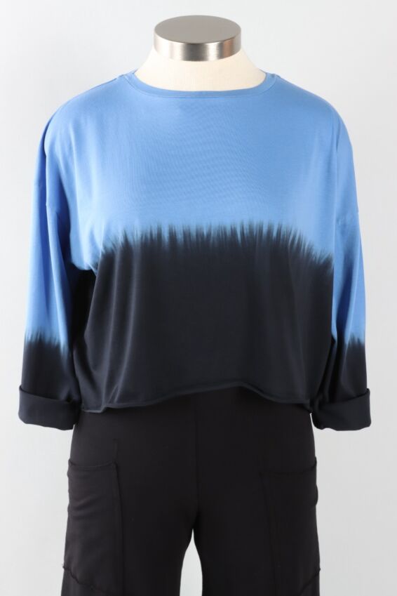 Dip Dyed Mini Boxy Tee - Blue & Midnight
