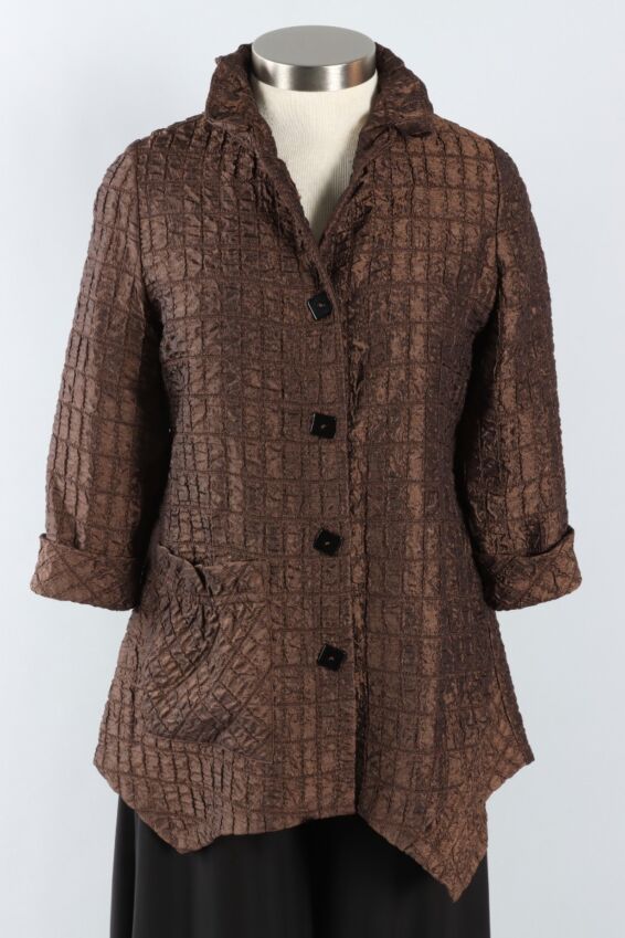 Wire Collar Jacket - Brown