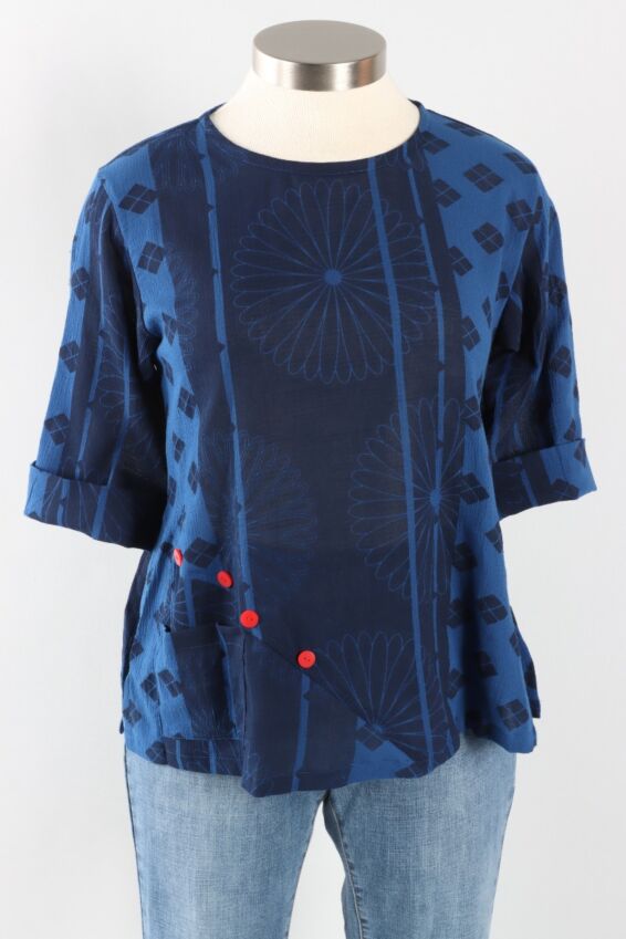 Button Blouse - Indigo 