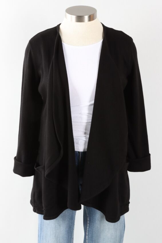 Drape Cardigan Plus - Black