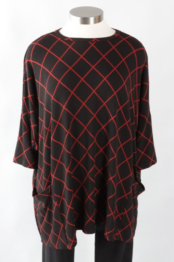 Osize Pullover - Cognac Diamond