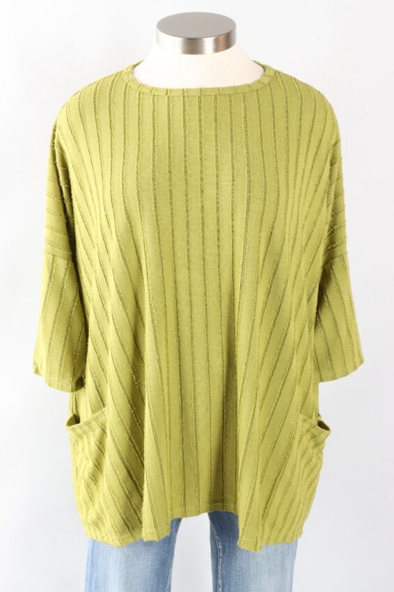 Osize Pullover - Frog Frayed Stripe
