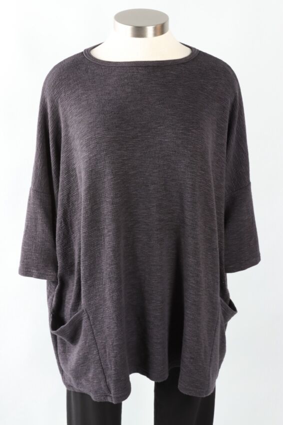Osize Pullover - Anthracite Crimped Fabric