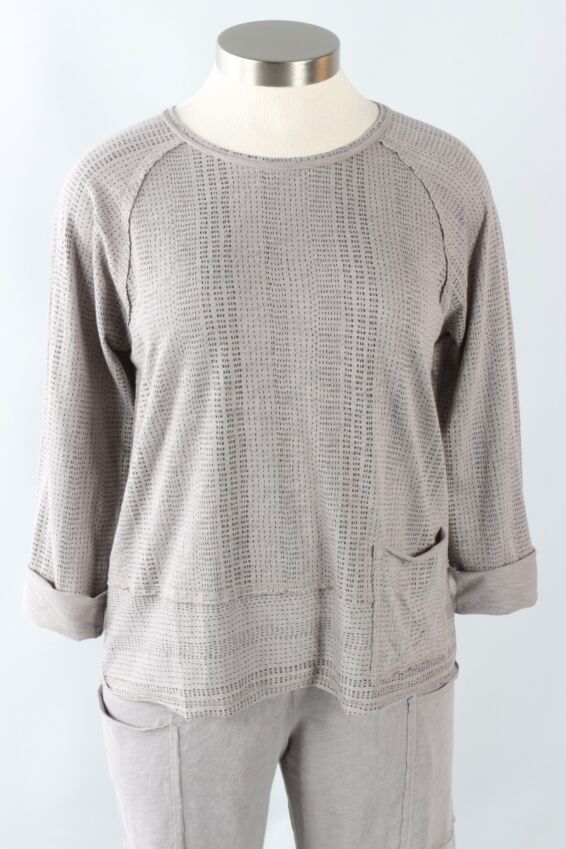 Pocket Pullover - Fog Stripe