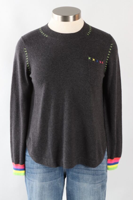 Handwork Curve Sweater - Cinder 
